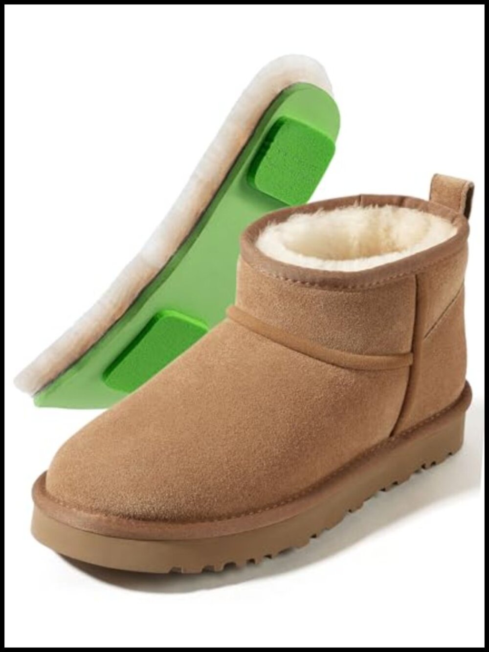 100% Australian Sheepskin Mini Boots - Waterproof Suede Winter Ankle Booties